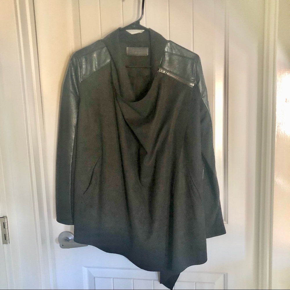 Blank NYC suede draped jacket